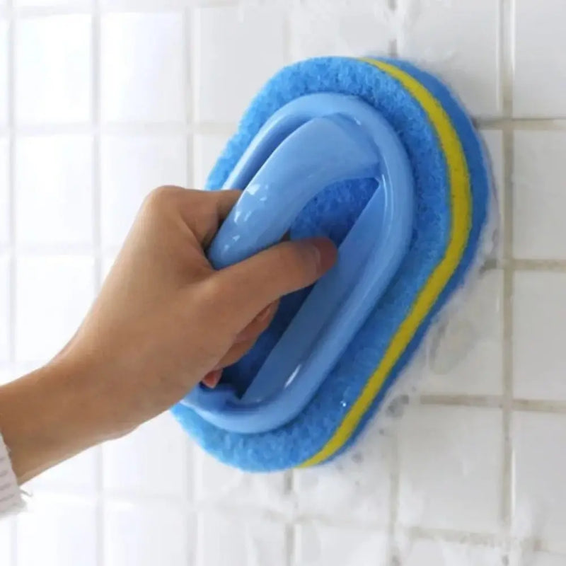 Escova de limpeza com cabo, esponja de cozinha, limpador espessante para azulejos de banheiro, removedor de manchas domésticas, ferramentas de limpeza