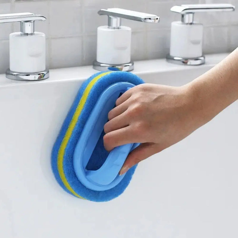 Escova de limpeza com cabo, esponja de cozinha, limpador espessante para azulejos de banheiro, removedor de manchas domésticas, ferramentas de limpeza