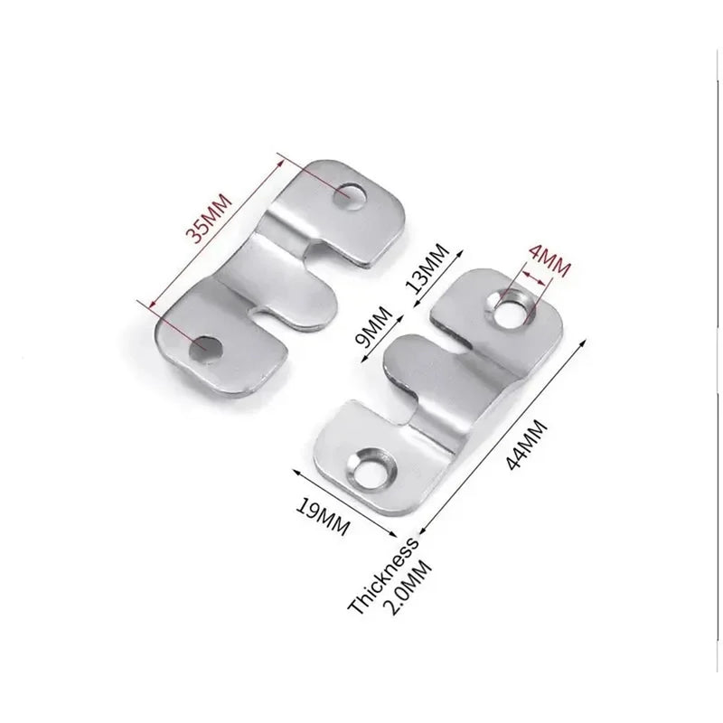 10 peças de fivela de aço inoxidável para pendurar moldura de quadro, moldura de espelho, fivela para pendurar moldura de cama, espelho, fivela para moldura de quadro
