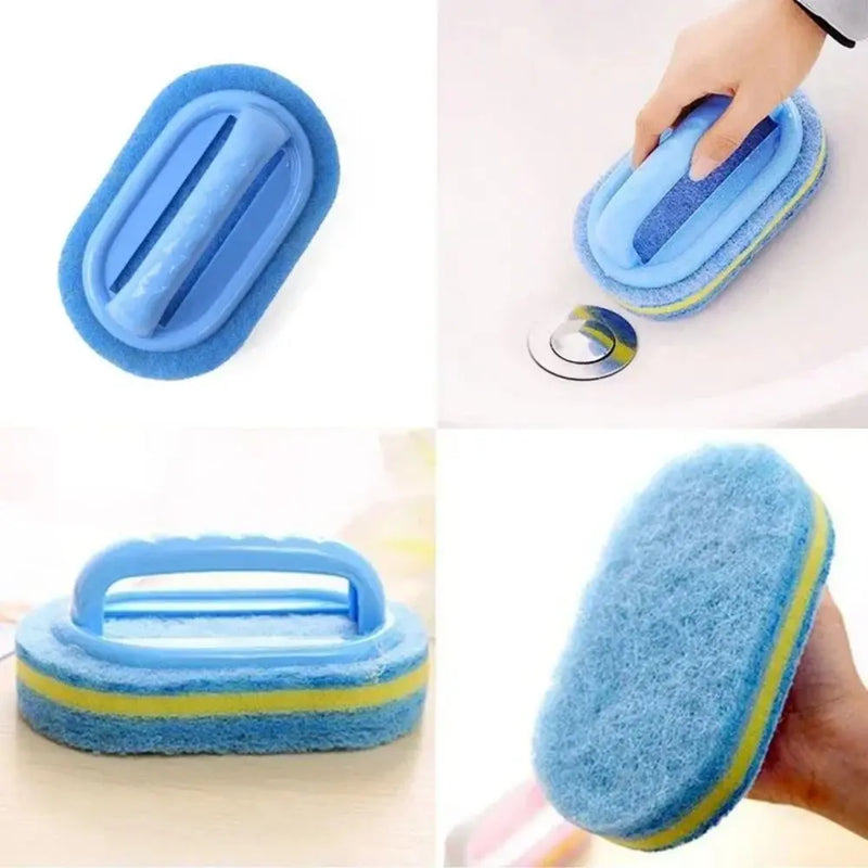 Escova de limpeza com cabo, esponja de cozinha, limpador espessante para azulejos de banheiro, removedor de manchas domésticas, ferramentas de limpeza