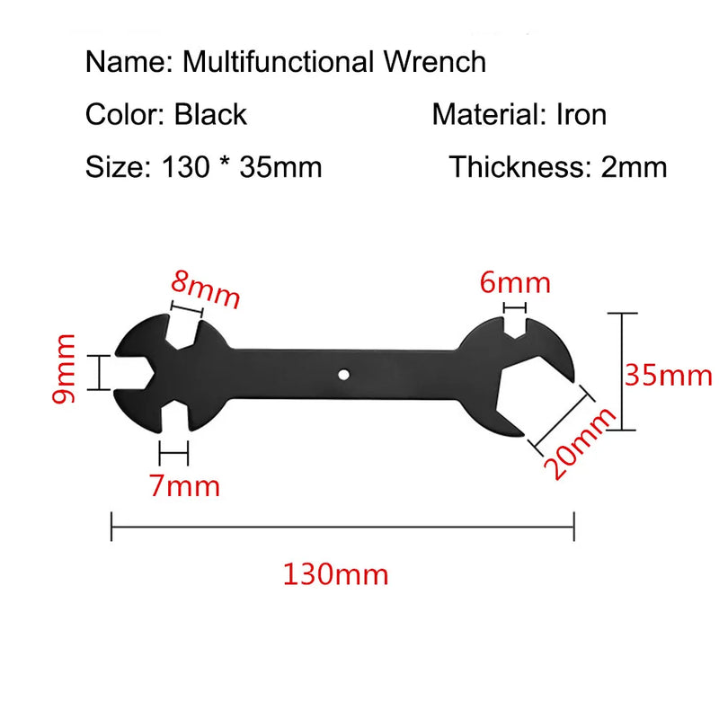 Ferramentas para impressora 3D Chave de bico multifuncional MK8 V6 Volcano Bicos Bloco de aquecimento Chave inglesa M2/M3/M4 Porcas de parafuso Mini chave cruzada